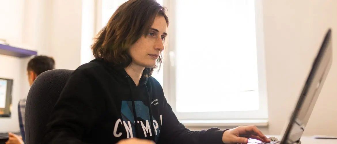 careers women working at laptop