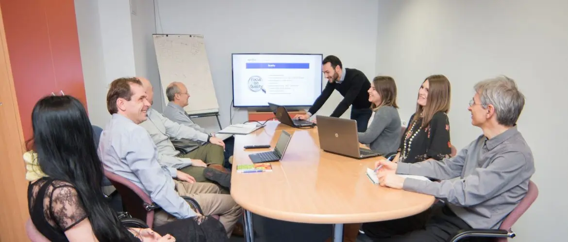 our history team gathering in the meeting room